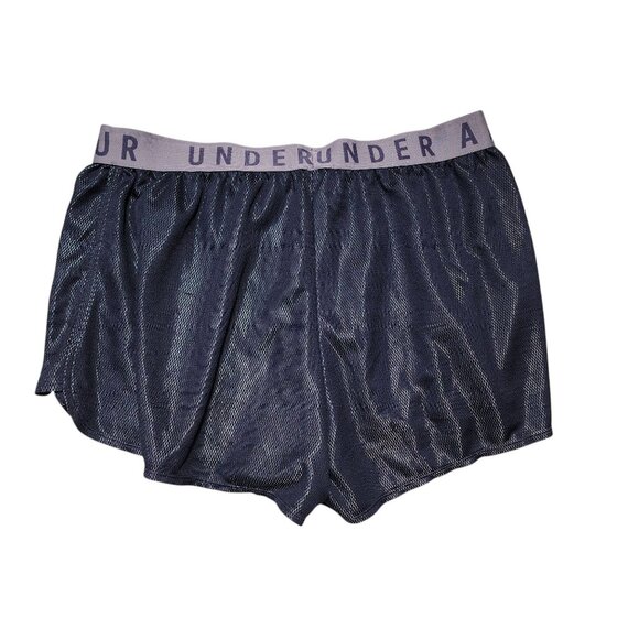 Under Armour Womens Loose Fit Heatgear Shorts XL‎ Purple Mesh Lightweight Active - Picture 2 of 5